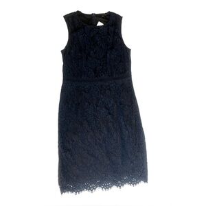 BANANA REPUBLIC Dark Navy Blue Lace Dress NWT SZ 6